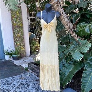 Elan tie-dye slip dress with ruffled hem